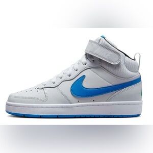 Nike(GS) Nike Court Borough Mid 2 'Grey Light Blue